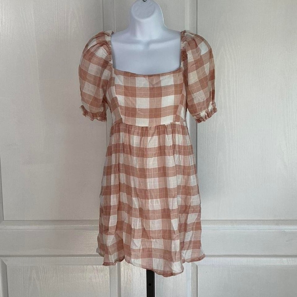 Lush Mini Dress Plaid‎